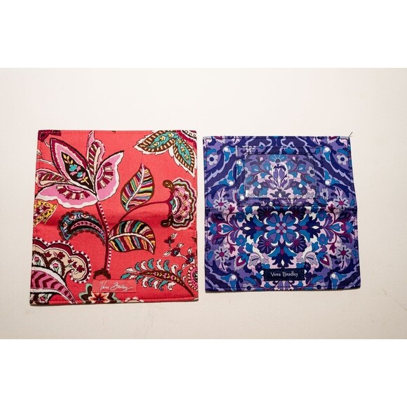 Set of 2 Vera Bradley wallet checkbook holders coral regal rosette - Picture 8 of 8